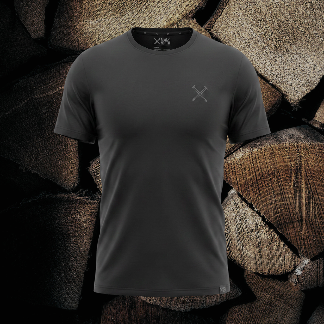 T-Shirt Herren Schwarz – Signature Black on Black | Black North