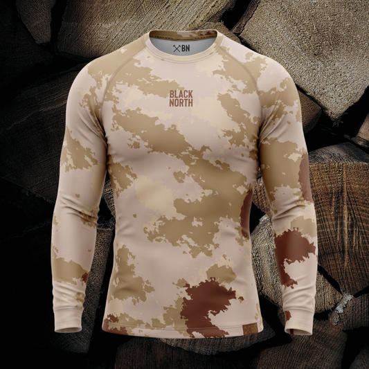 Longsleeve Herren Camo – Performance Desert Camo | Black North